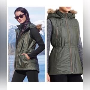Athleta Alpine Air Vest Jasper Green Size Large